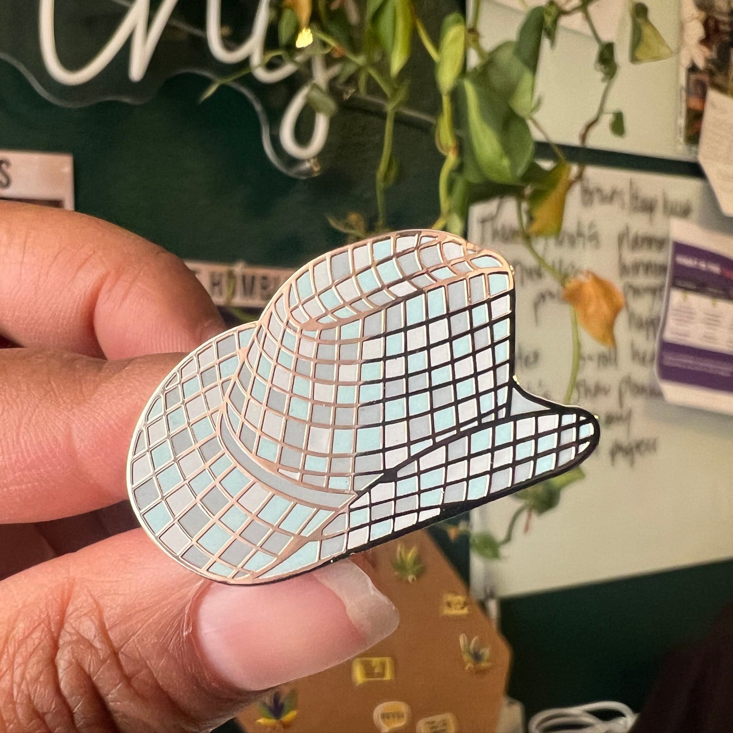 Disco Cowgirl Pin (Blank Card)