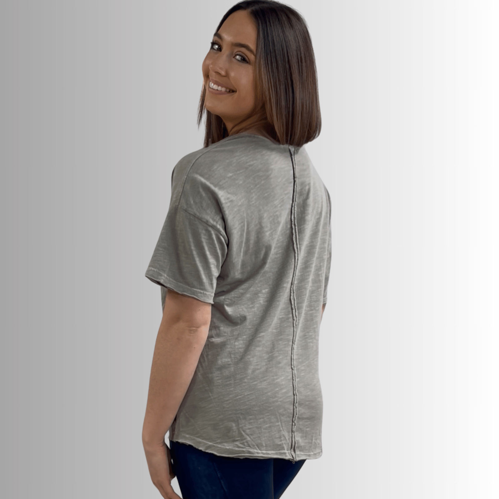 Julianne Cotton Cowl Neck Slub Tee - Concordia Style Boutique
