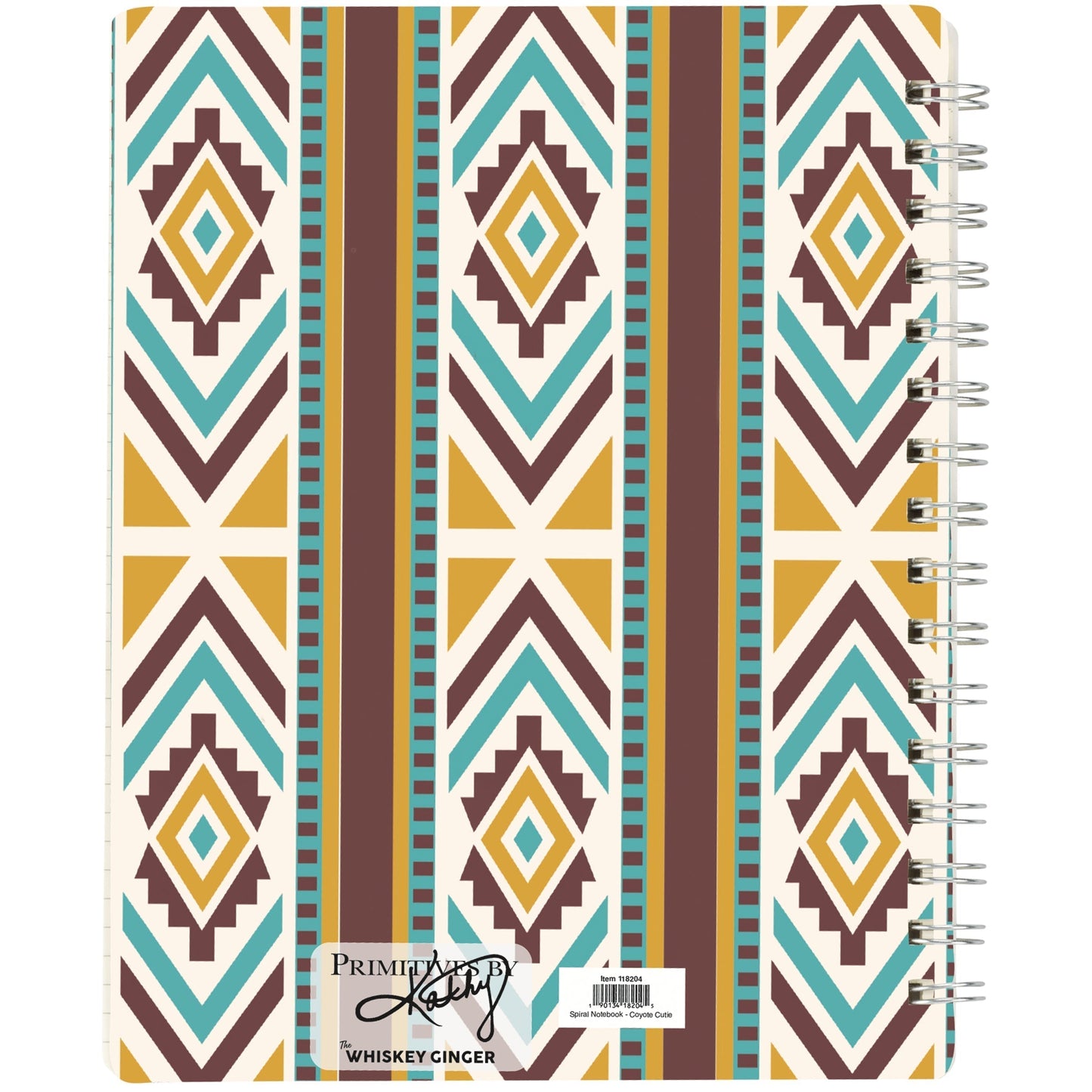 Coyote Cutie Spiral Double-Sided Notebook | Howling Coyote Design Journal | 120 Lined Pages - Concordia Style Boutique
