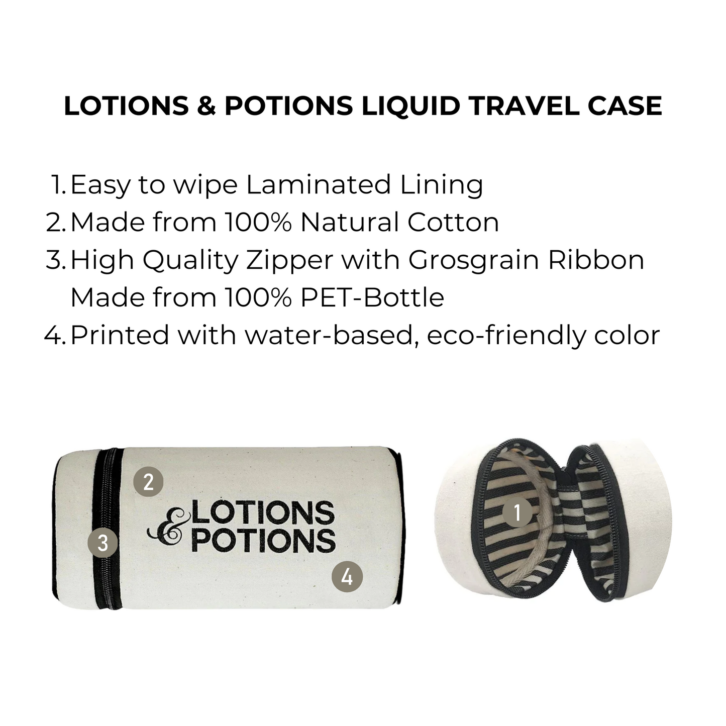 Lotions & Potions, Liquid Travel Case, Cream - Concordia Style Boutique