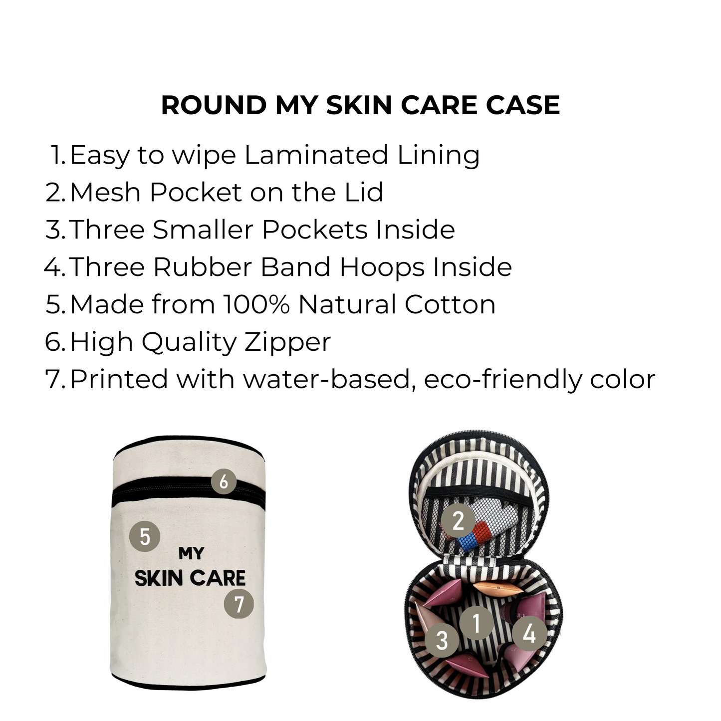Round My Skin Care Case, Cream - Concordia Style Boutique