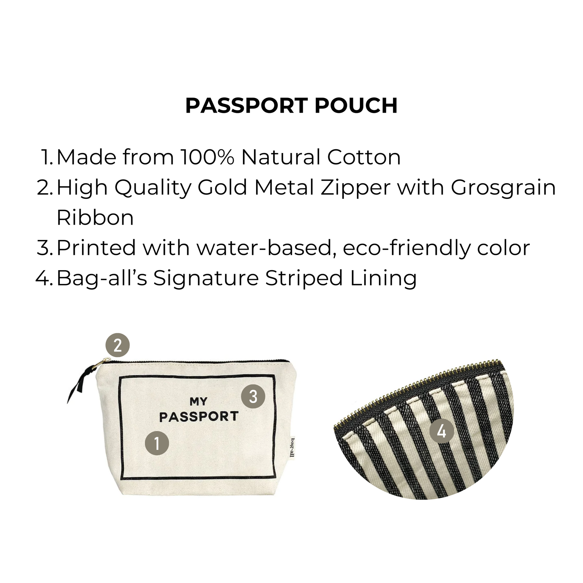 Passport Pouch, Cream - Concordia Style Boutique