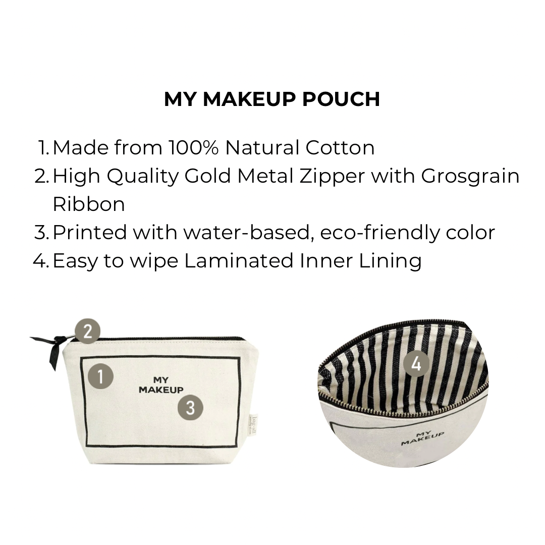 My Makeup Pouch, Coated Lining, Cream - Concordia Style Boutique