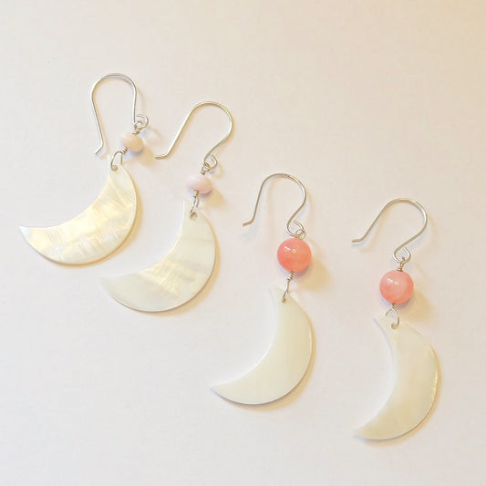 Mother of Pearl Gemstone Drop Earrings