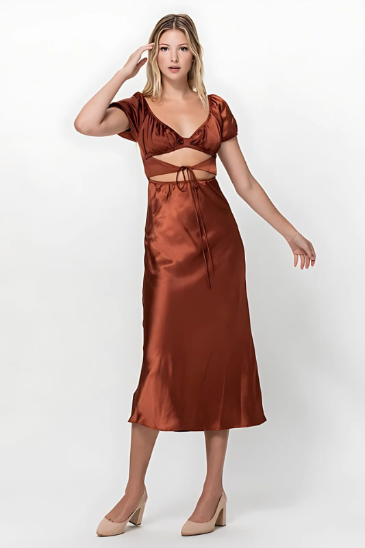 Romance in Rome Satin Dress