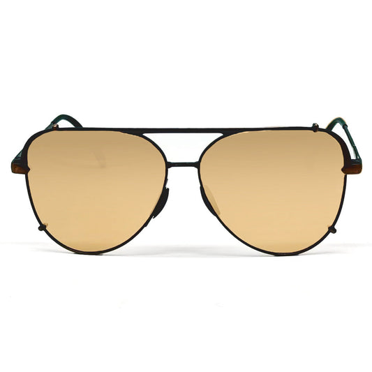 Cristina - Tangle Free - Mirrored Brown Aviator Sunglasses - Concordia Style Boutique