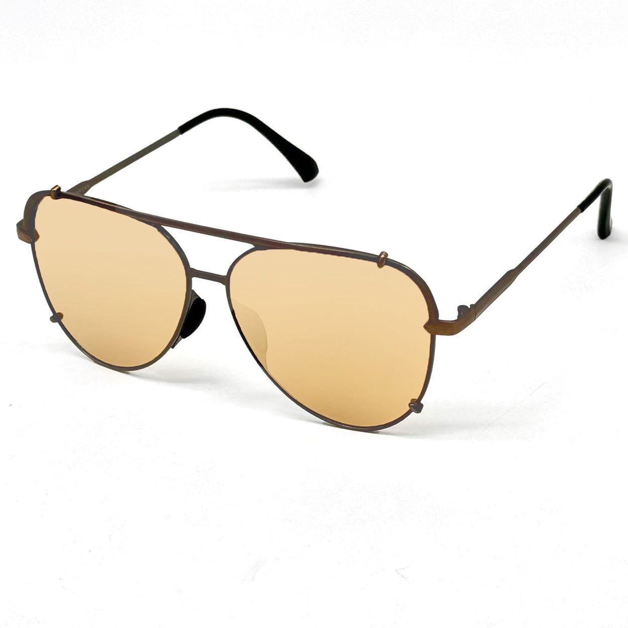 Cristina - Tangle Free - Mirrored Brown Aviator Sunglasses - Concordia Style Boutique