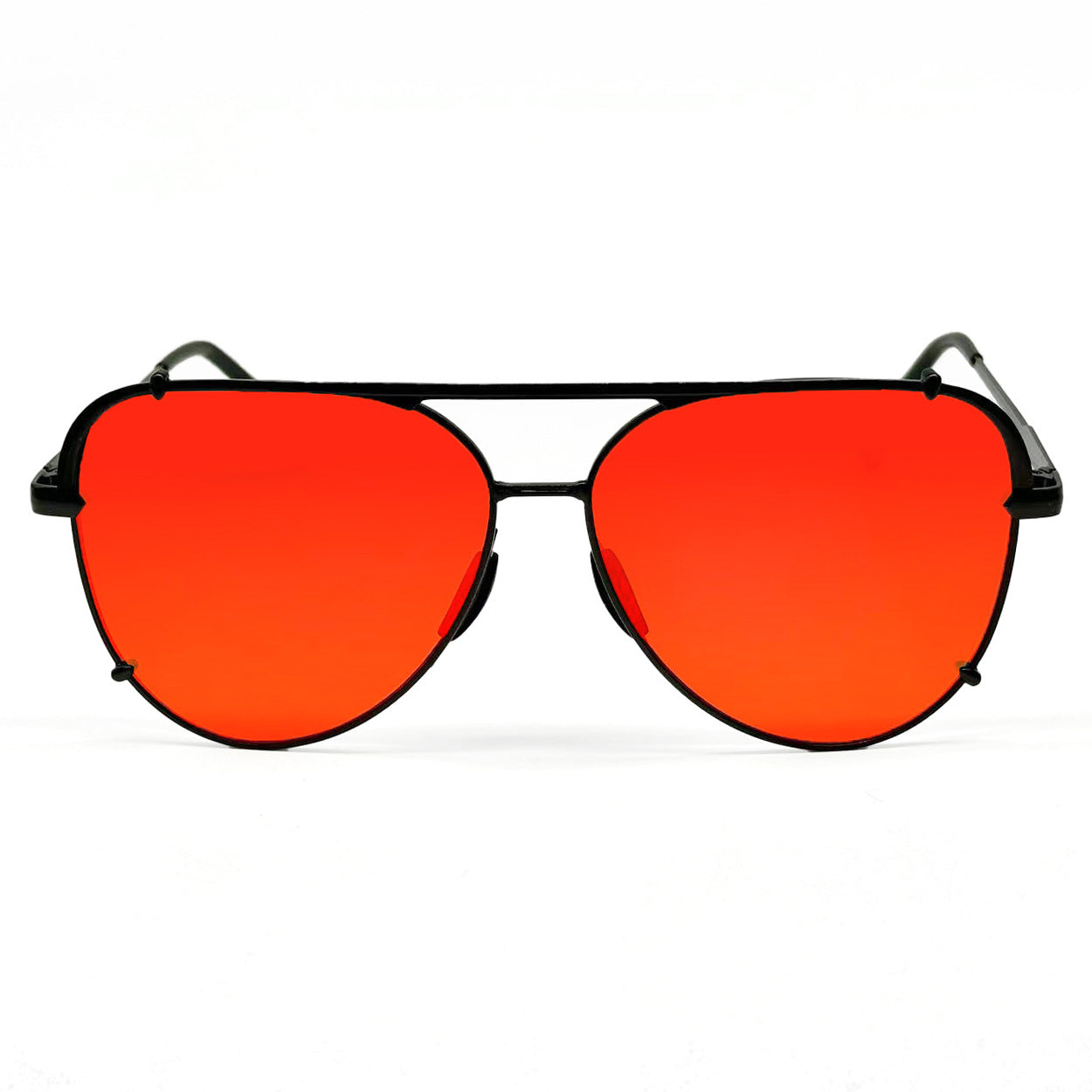 Cristina - Tangle Free - Mirrored Red Aviator Sunglasses - Concordia Style Boutique