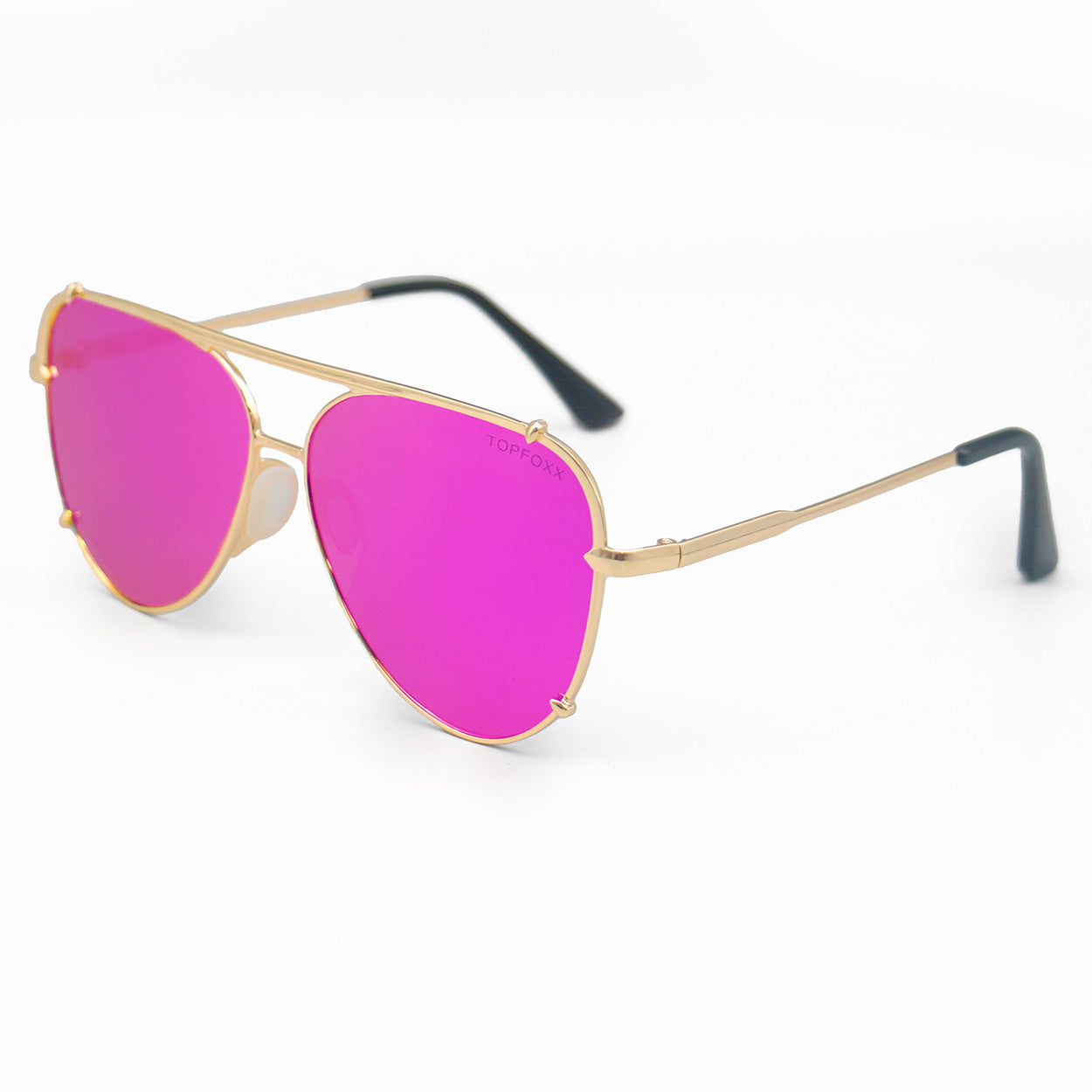 Cristina - Tangle Free - Mirrored Pink Aviator Sunglasses - Concordia Style Boutique