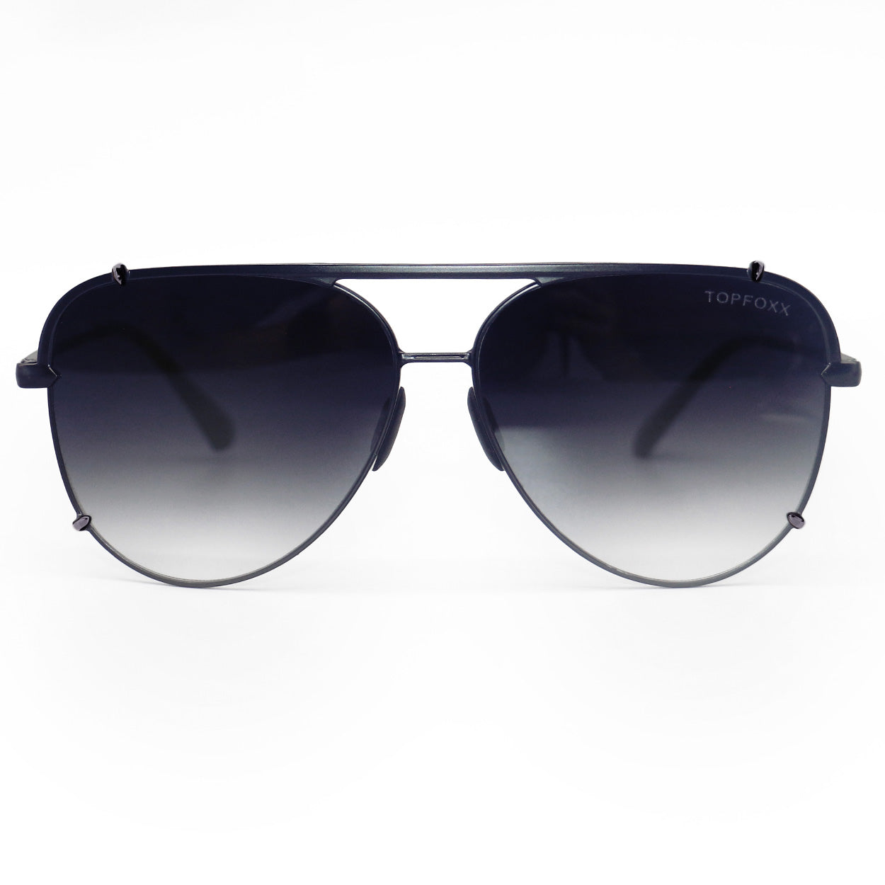 Cristina - Tangle Free - Faded Black Aviator Sunglasses - Concordia Style Boutique