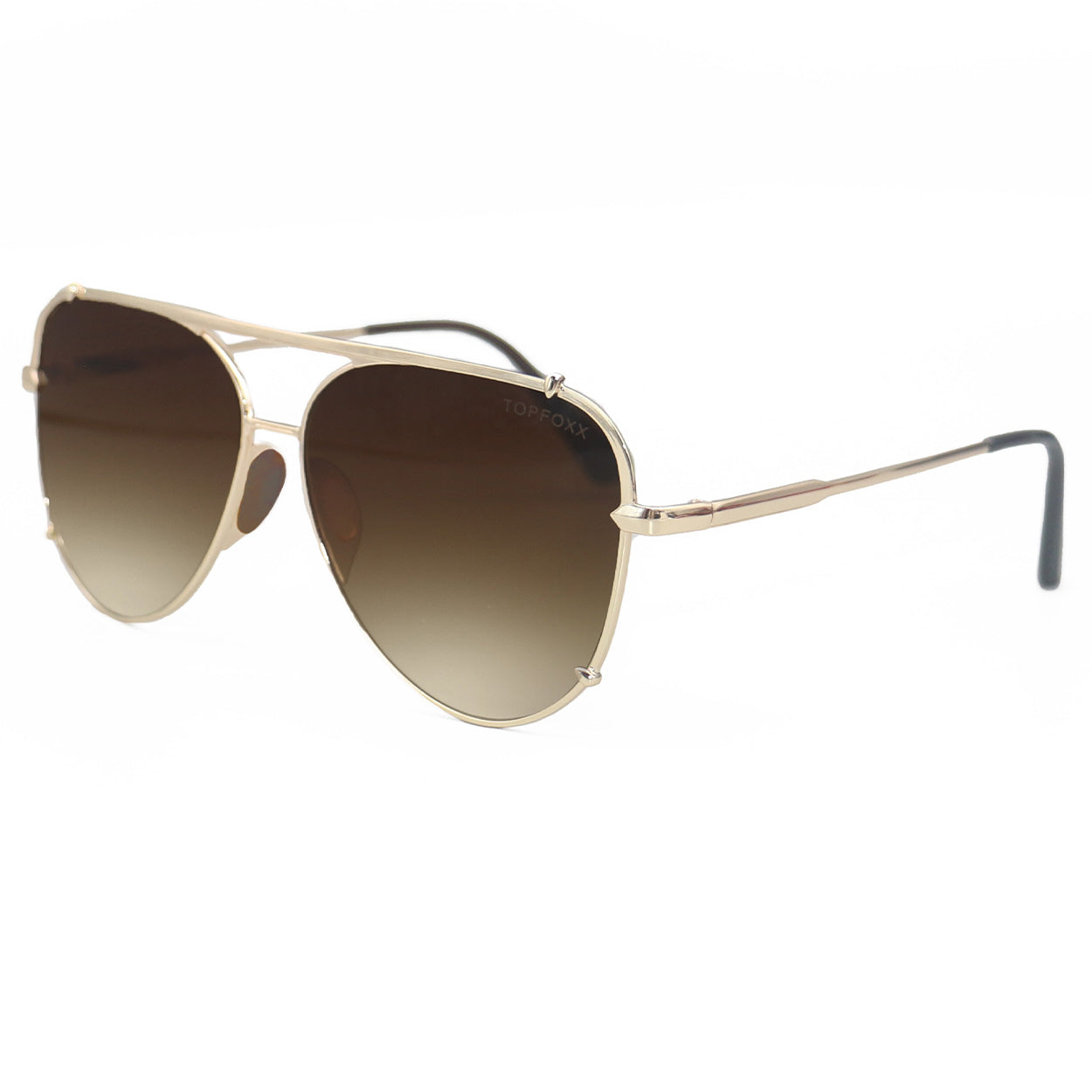 Cristina - Tangle Free - Faded Brown Aviator Sunglasses - Concordia Style Boutique