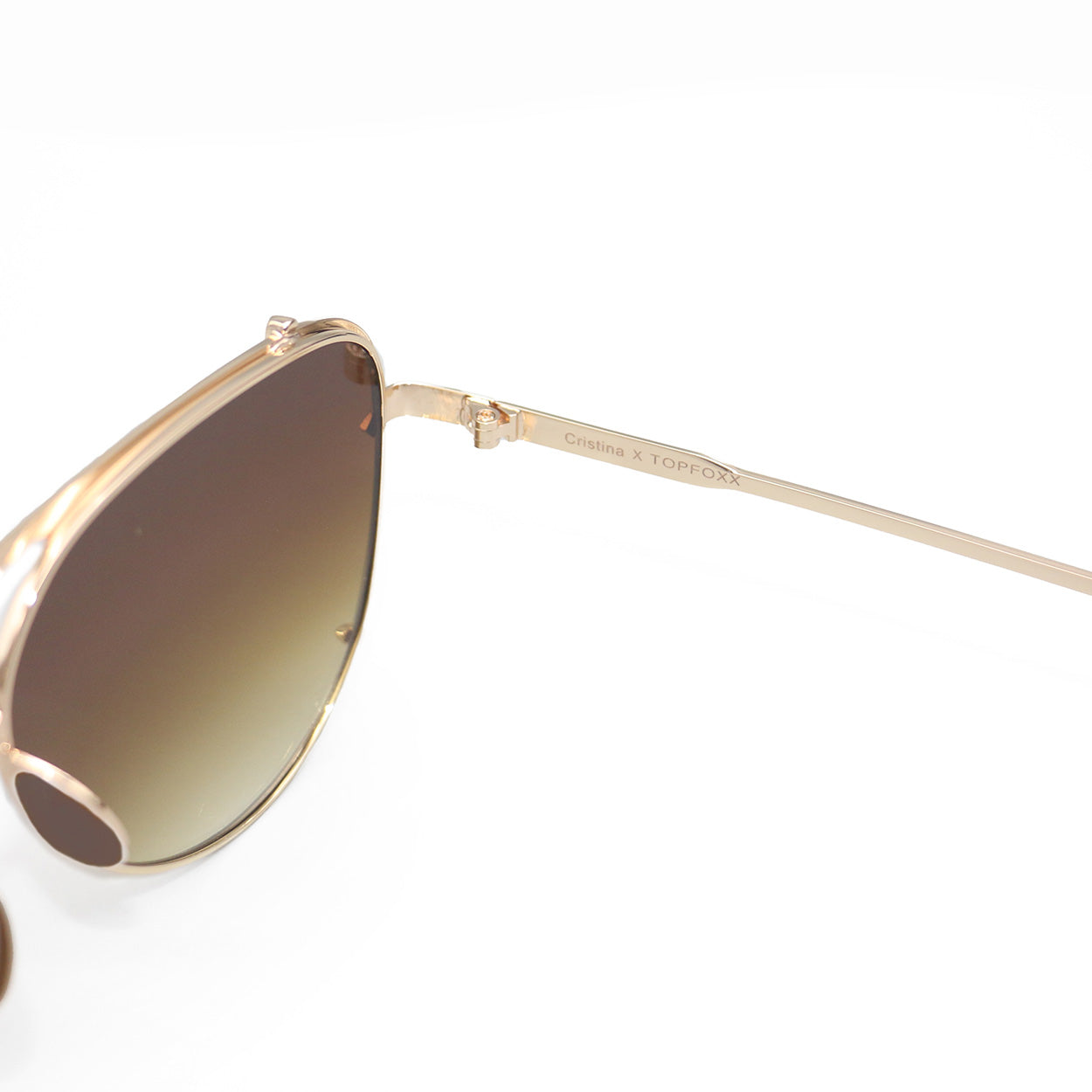 Cristina - Tangle Free - Faded Brown Aviator Sunglasses - Concordia Style Boutique