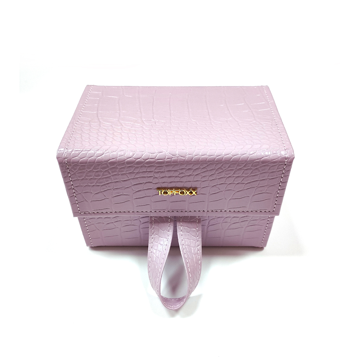 Lilac Faux Croco Travel Case - Concordia Style Boutique