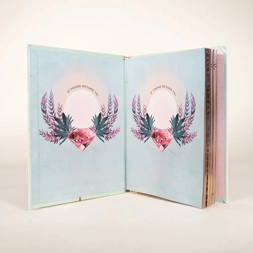 Crystal Fate Luxury Hardback Notebook Journal - Illustrated Inside - Concordia Style Boutique