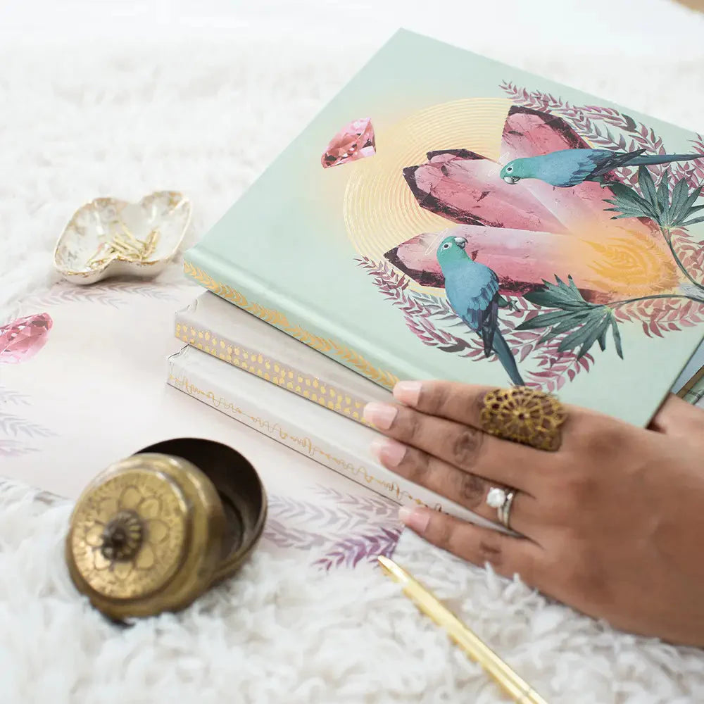 Crystal Fate Luxury Hardback Notebook Journal - Illustrated Inside - Concordia Style Boutique