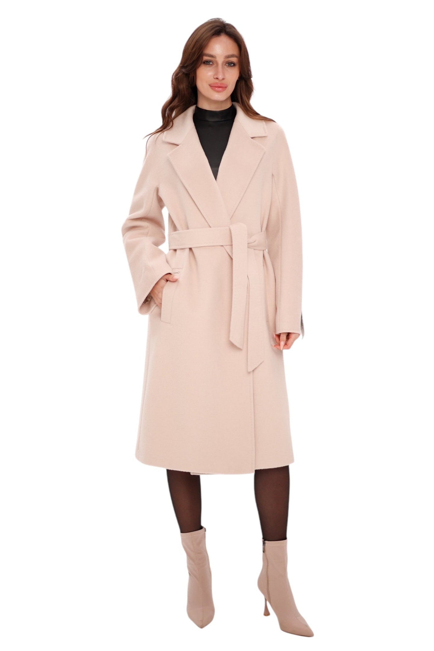 Chester Premium Wool Cashmere Coat in Praline