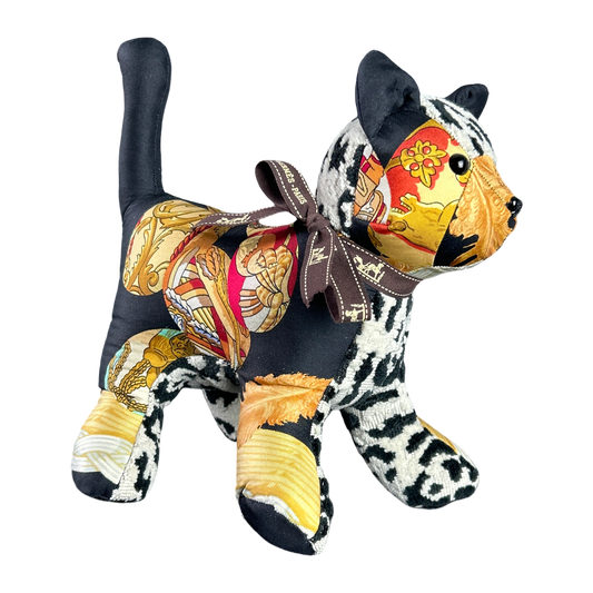 Couvée d’Hermès Vintage Silk Scarf Patchwork Kitten