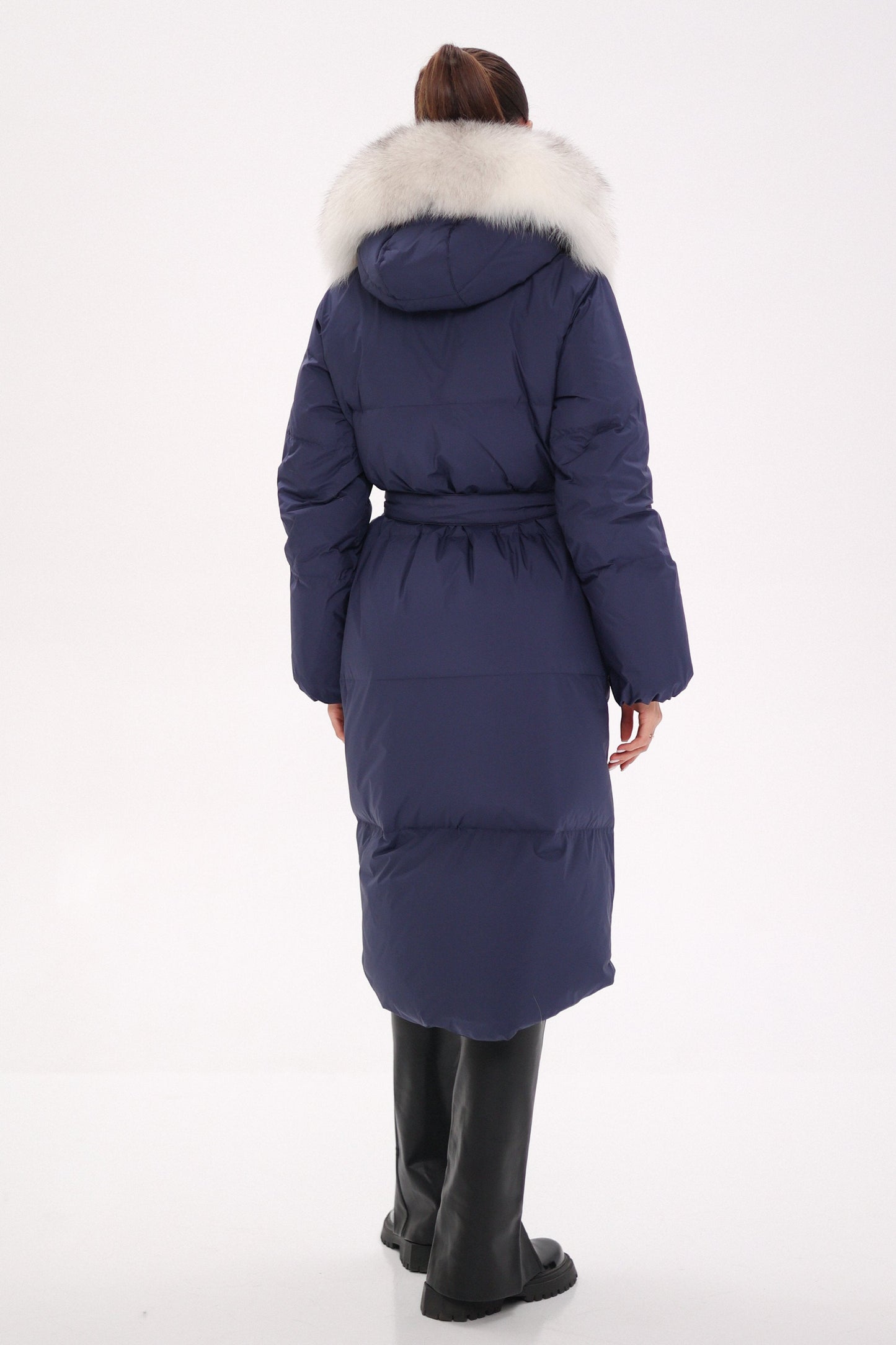 Genuine Silver Fox Down Fill Coat