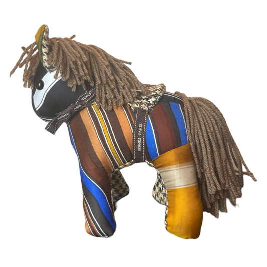 Couvertures et Tenues du Jour Vintage Silk Scarf Patchwork Pony