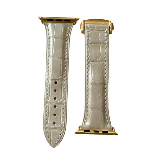 Apple Watch Band, White Pearl Alligator