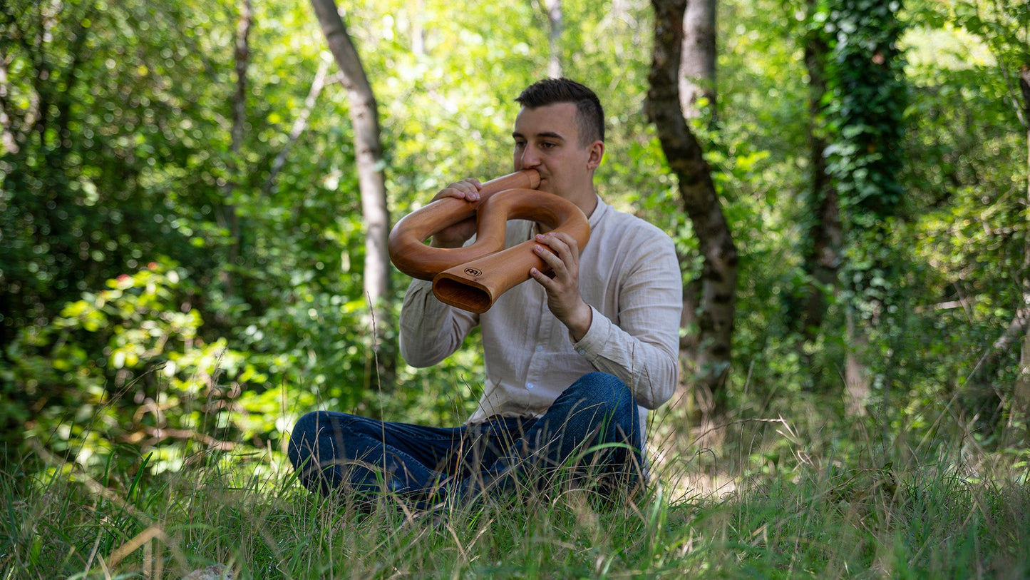 S-Shaped Pro Didgeridoo, Tuning D, Natural