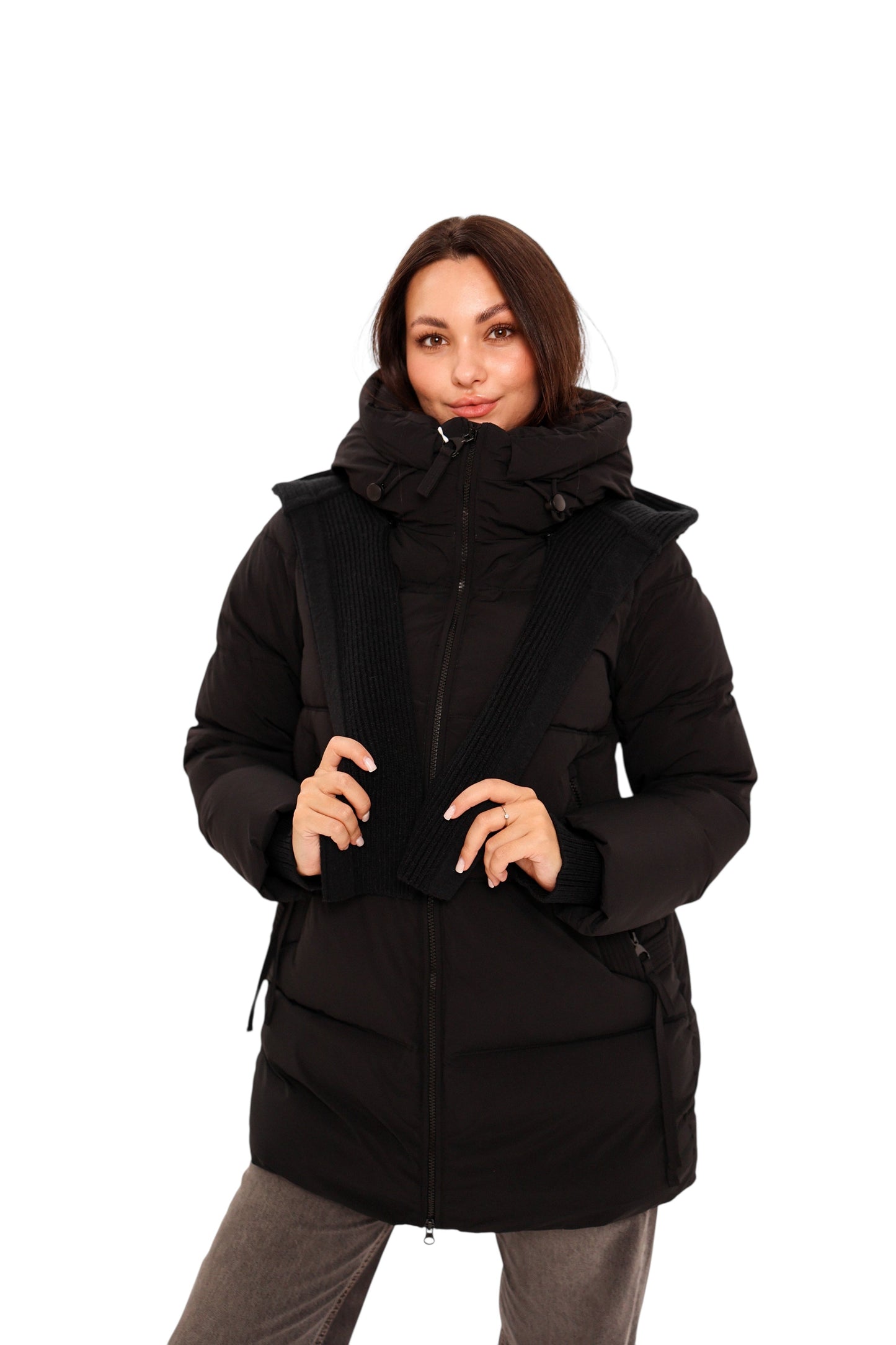 Double-hooded Insulated Bio-Down Coat
