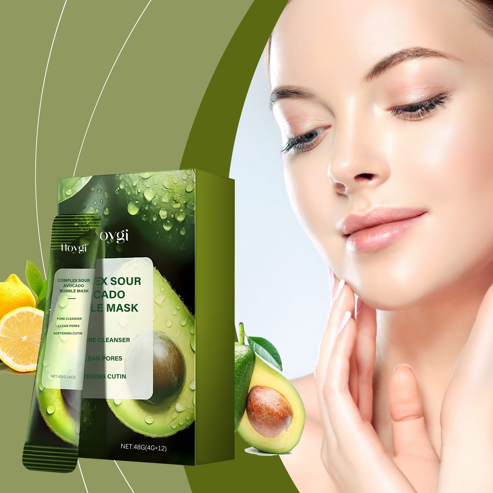 Hoygi Avocado Cleansing Bubble Mask - Gentle And Non-Tight Cleansing Mask - Moisturizing Hydrating  Mask - Premium Avocado Cleansing Bubble Mask from Concordia Style Boutique - Just $14.68! Shop now at Concordia Style Boutique
