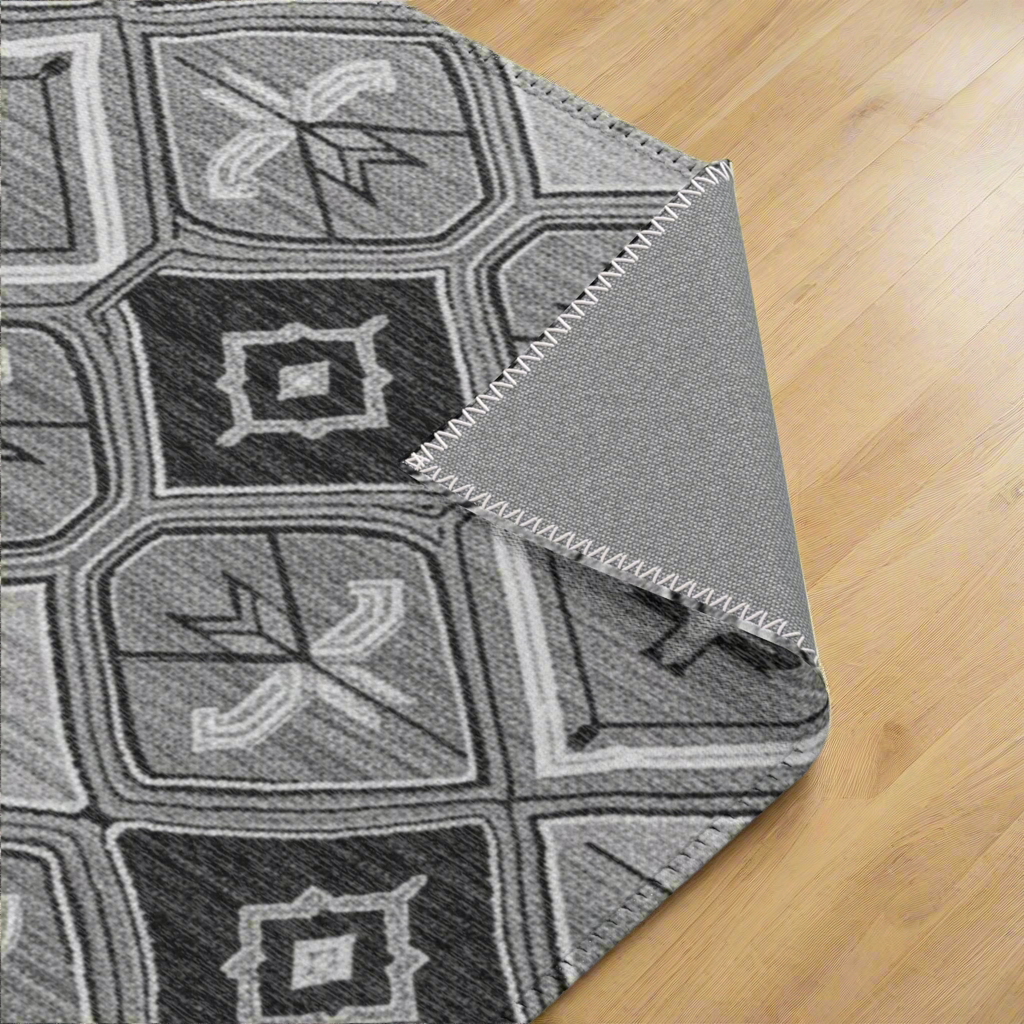 Modern Grey Rabbit Mat