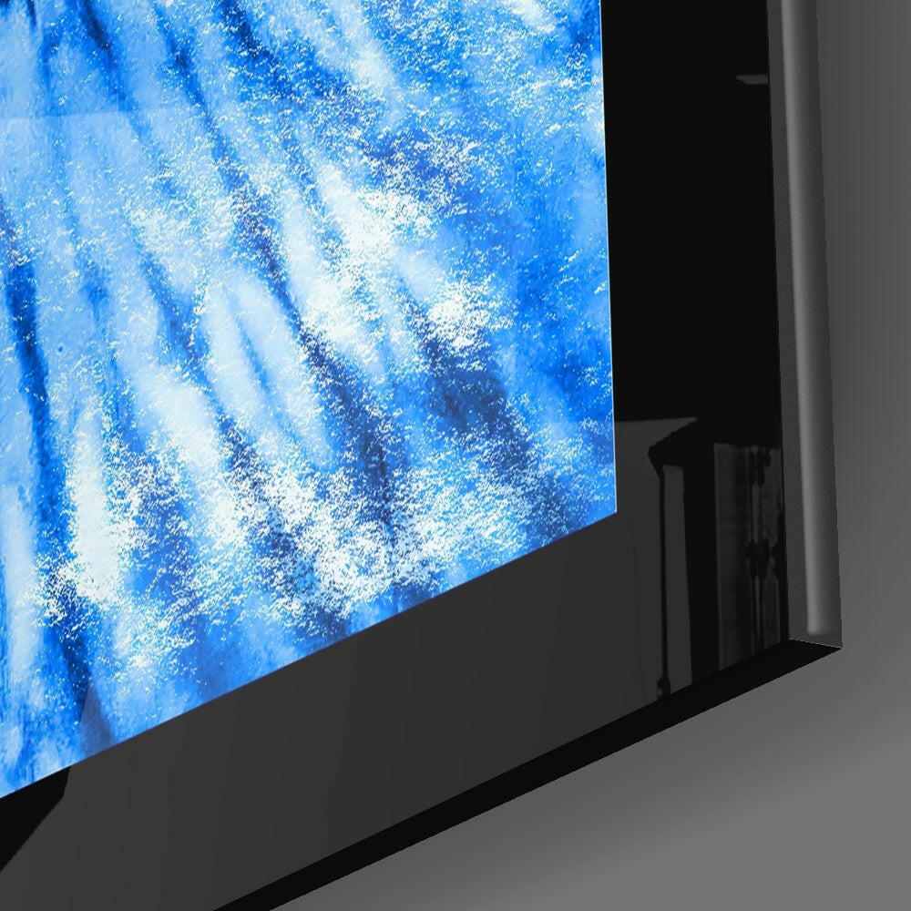 Blue Shell Glass Wall Art