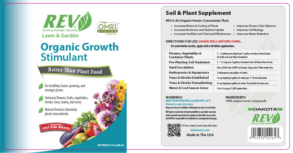 Organic REV Liquid Plant Food 8oz Bottle - Concordia Style Boutique