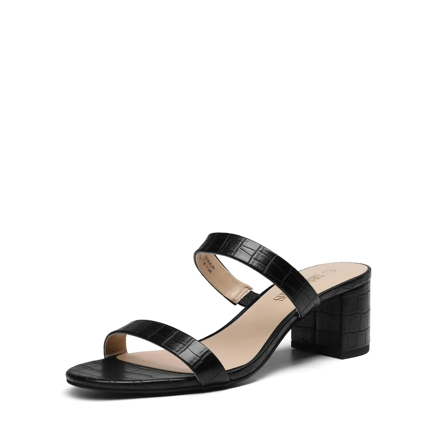 DREAM PAIRS Women's Two Strap Open Toe Low Block Chunky Heels Sandals Dress Pumps Shoes 7.5 Black-stone - Concordia Style Boutique