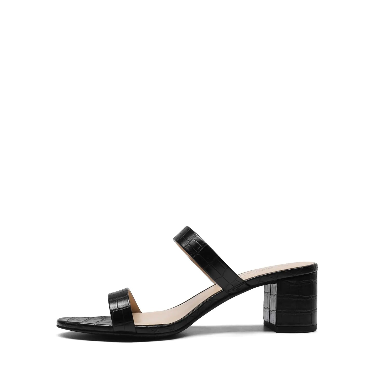 DREAM PAIRS Women's Two Strap Open Toe Low Block Chunky Heels Sandals Dress Pumps Shoes 7.5 Black-stone - Concordia Style Boutique