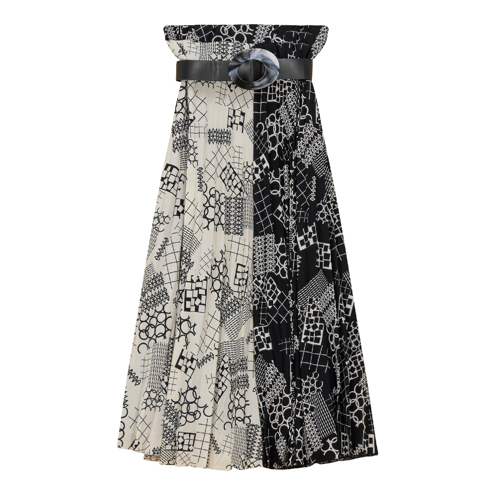 2 Tone Midi Pleated Skirt - Concordia Style Boutique