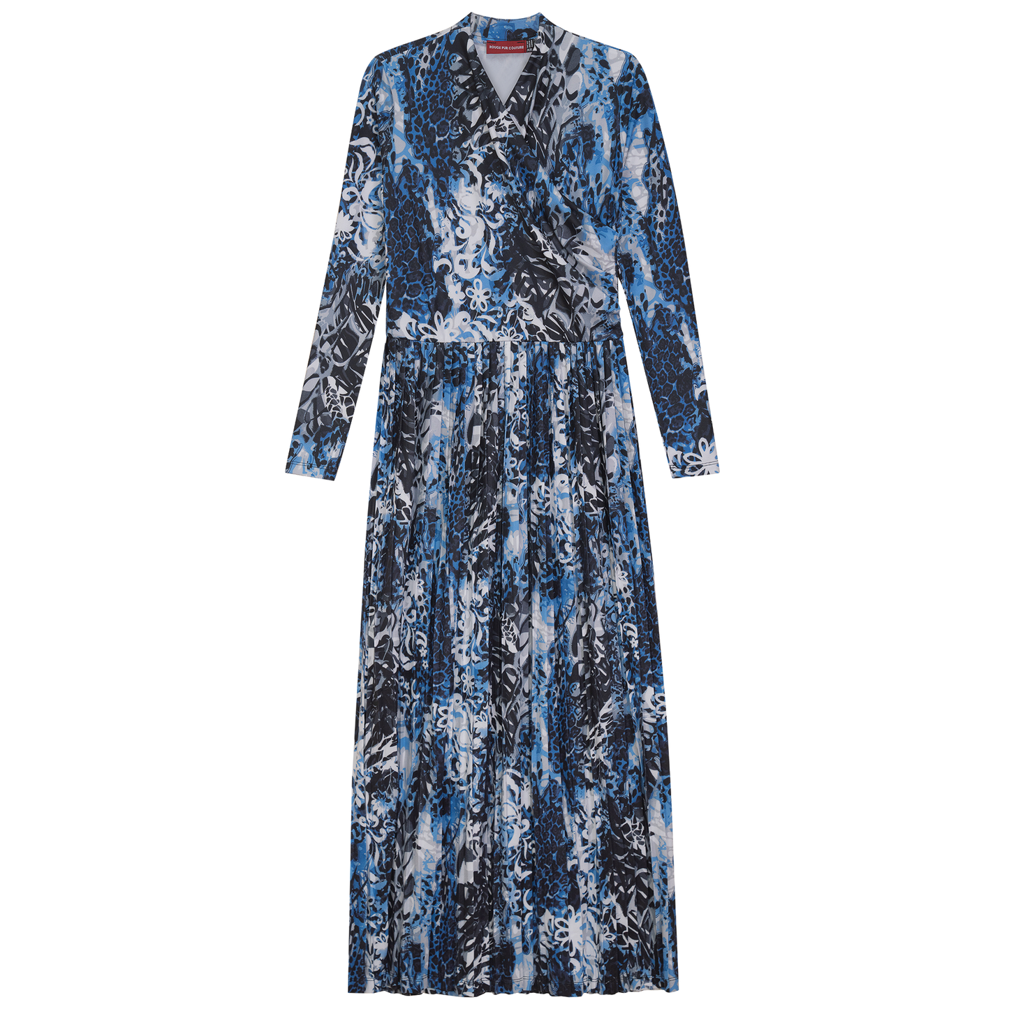 Printed Pleated Wrap Dress - Concordia Style Boutique