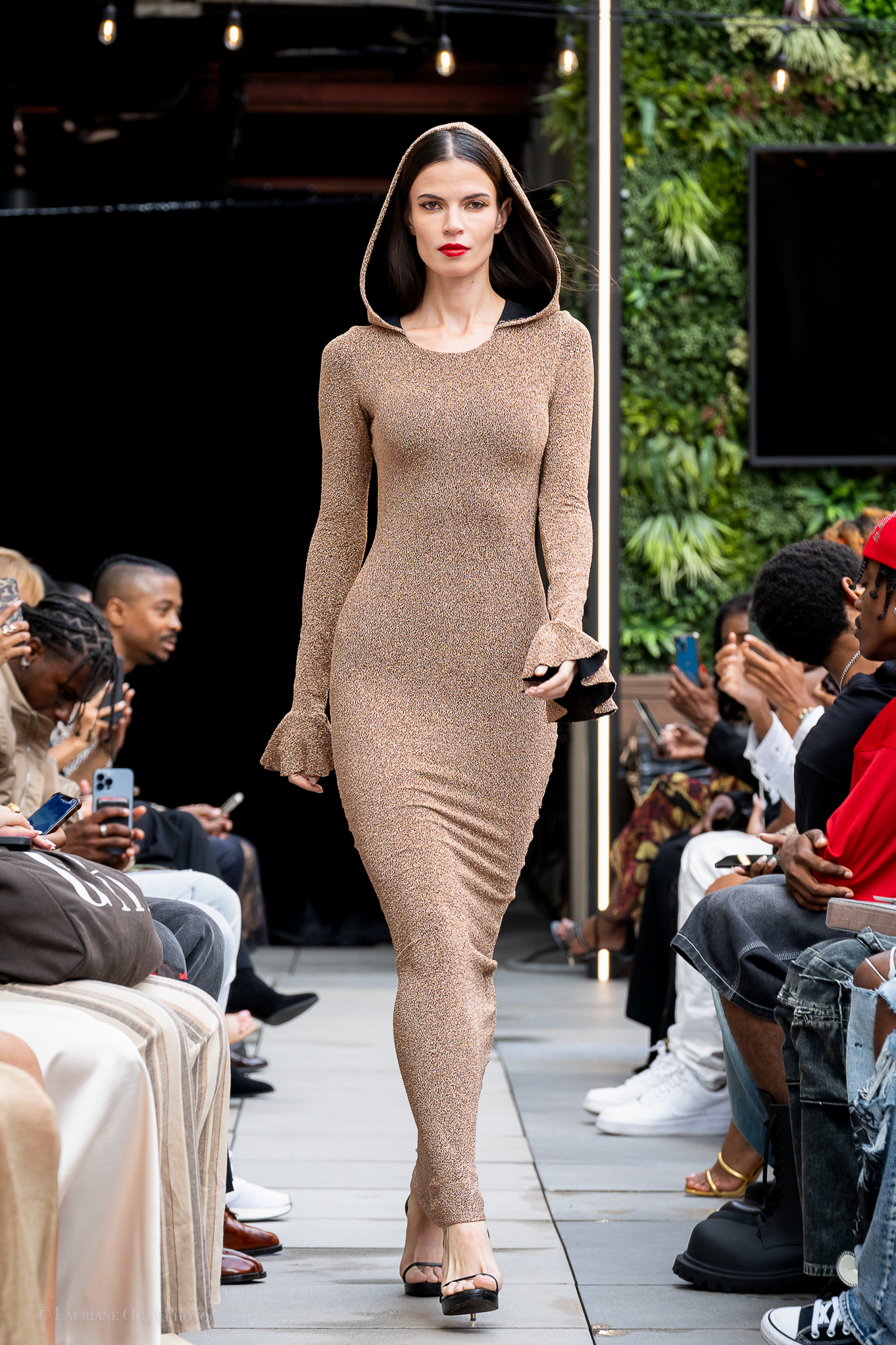 Govina Long Sleeve Copper Dress