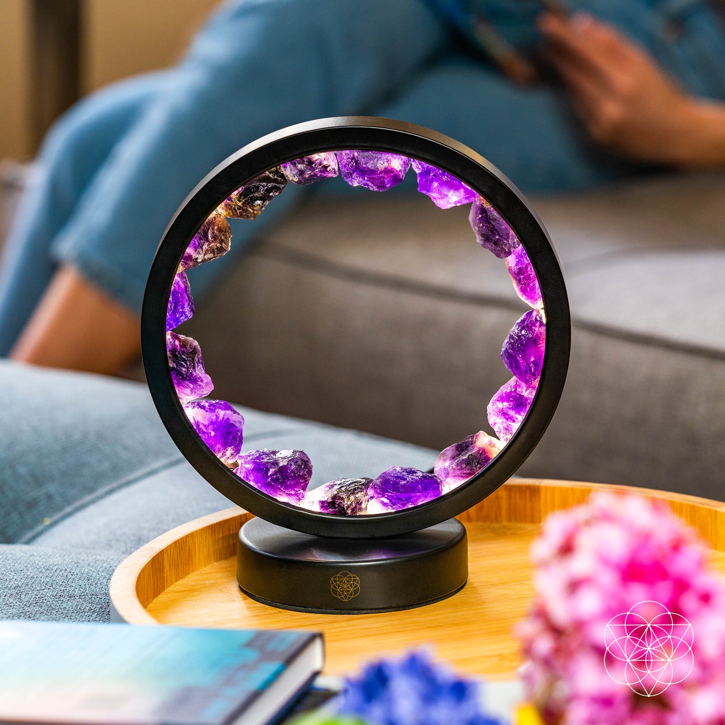 I Am At Peace - Spiritual Protection Amethyst Lamp - Concordia Style Boutique