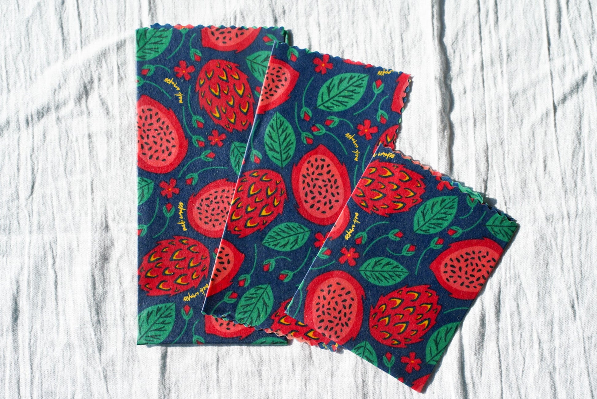 Beeswax Food Wrap - Dragonfruit Print - Concordia Style Boutique