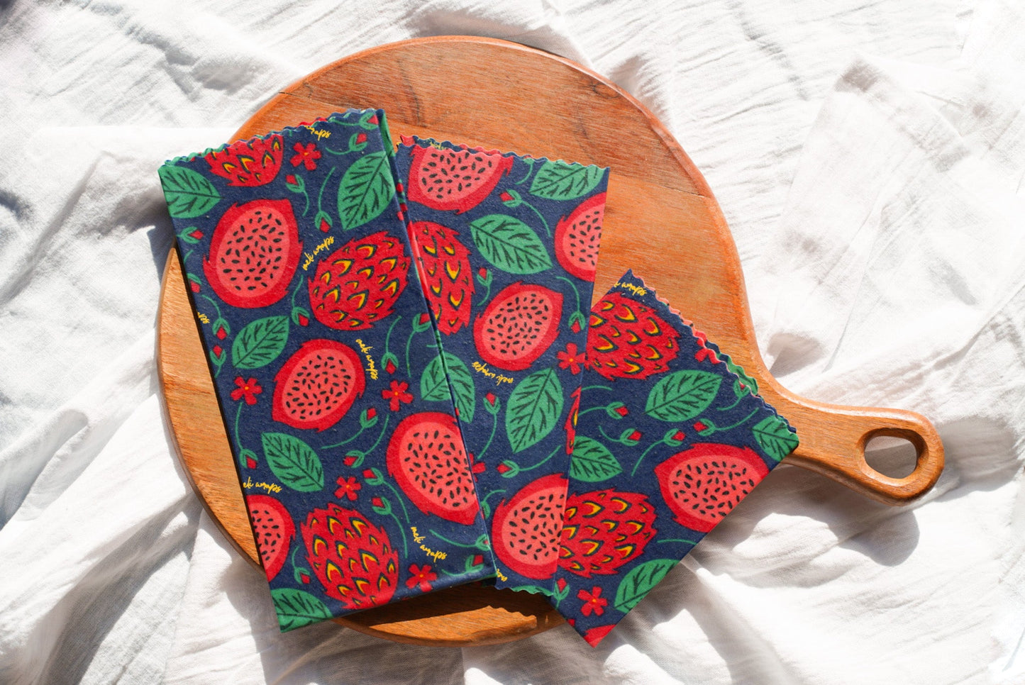 Beeswax Wrap Bulk Roll - Dragonfruit Print - Concordia Style Boutique