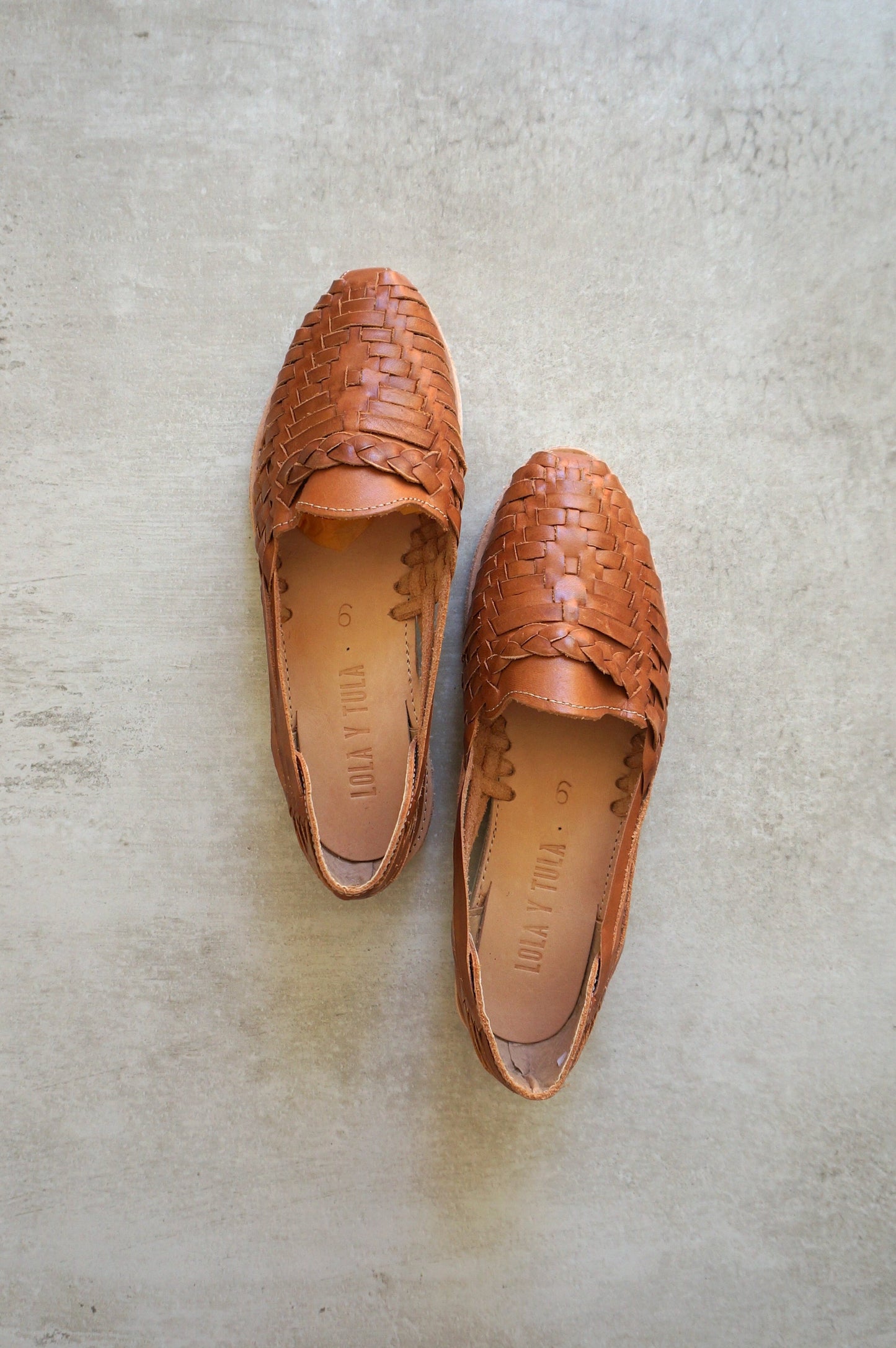 CAMEL LEATHER HUARACHE