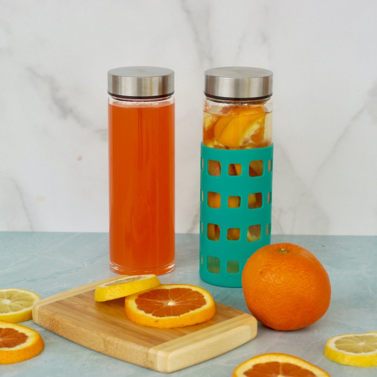 Geometric Cube Silicone Bottle Sleeves Set, for 16oz Bottles