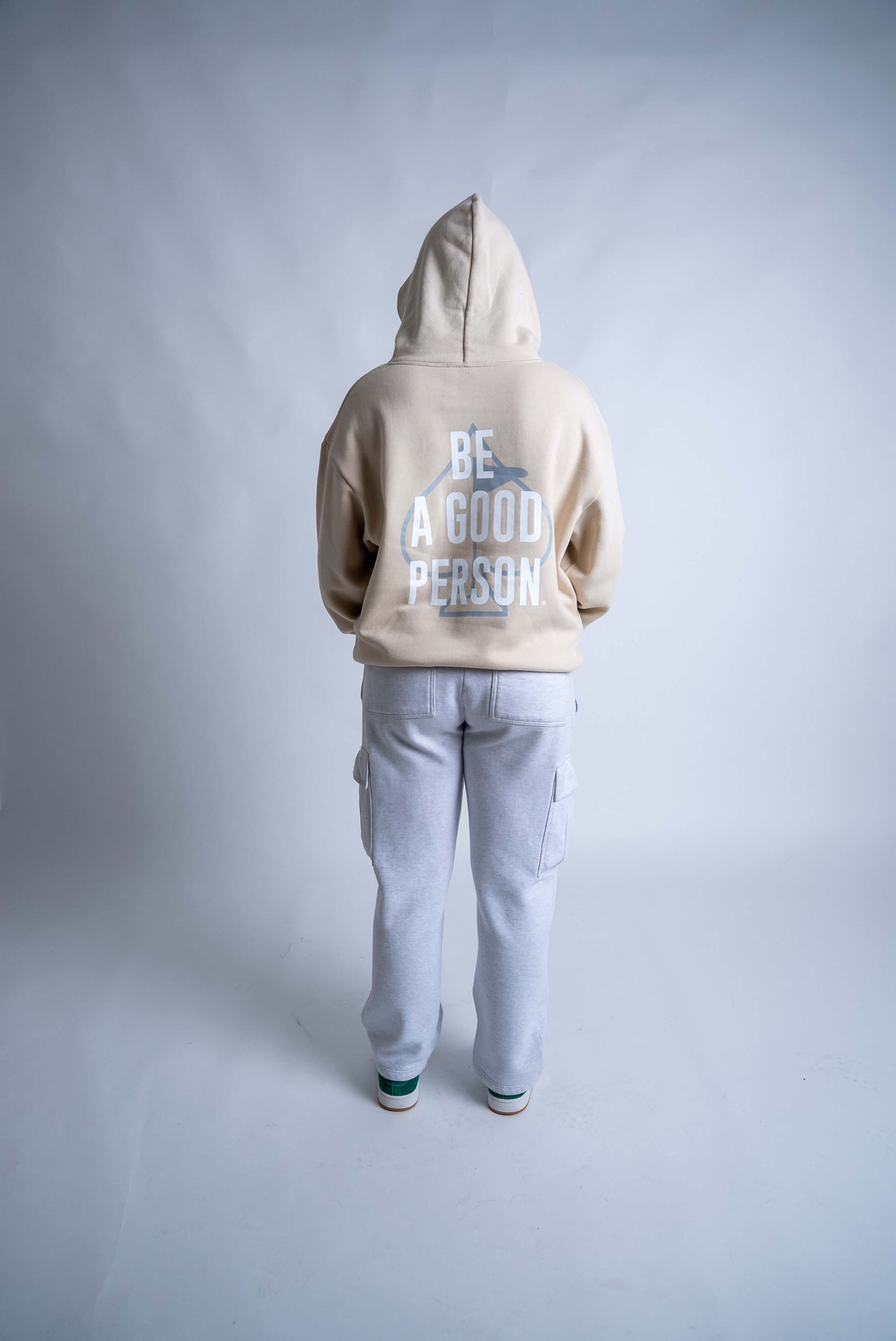 Be A Good Person X Pins and Aces Relax Hood Hoodie - Cream
