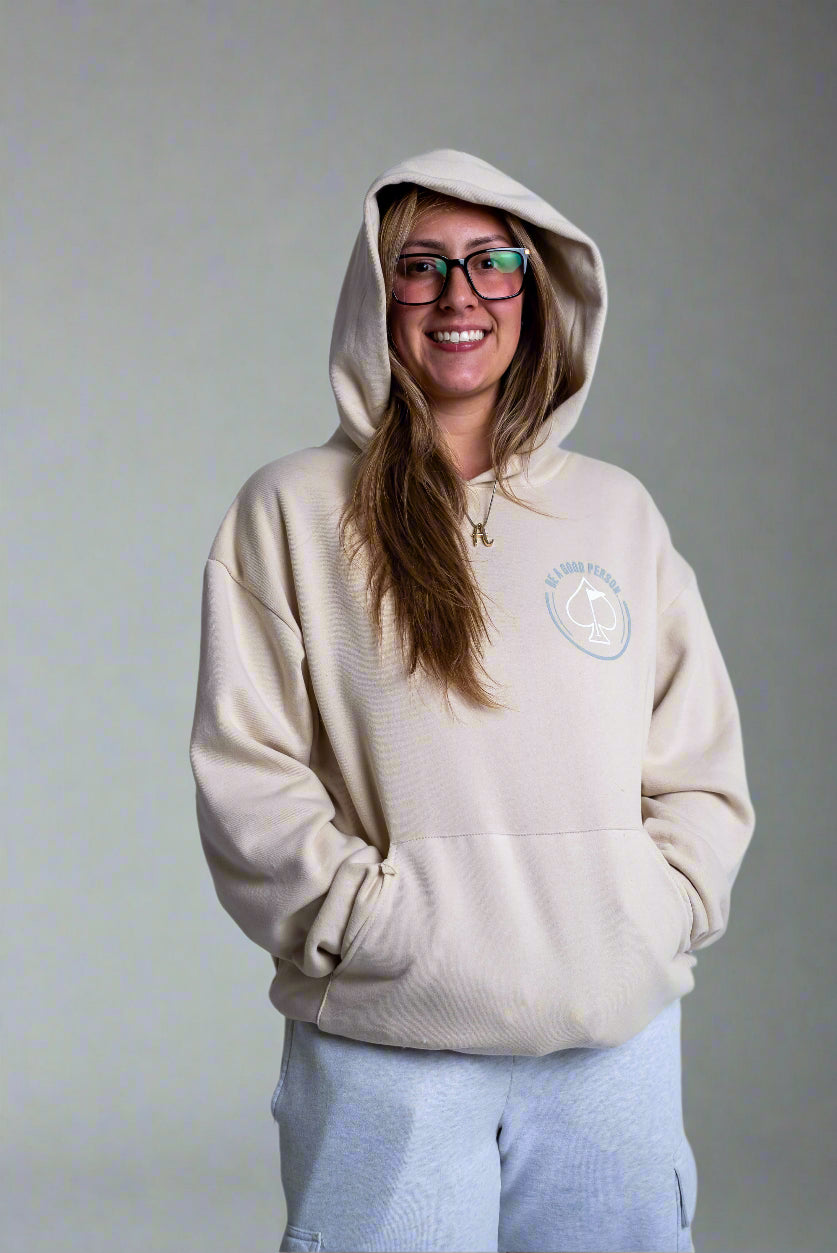 Be A Good Person X Pins and Aces Relax Hood Hoodie - Cream