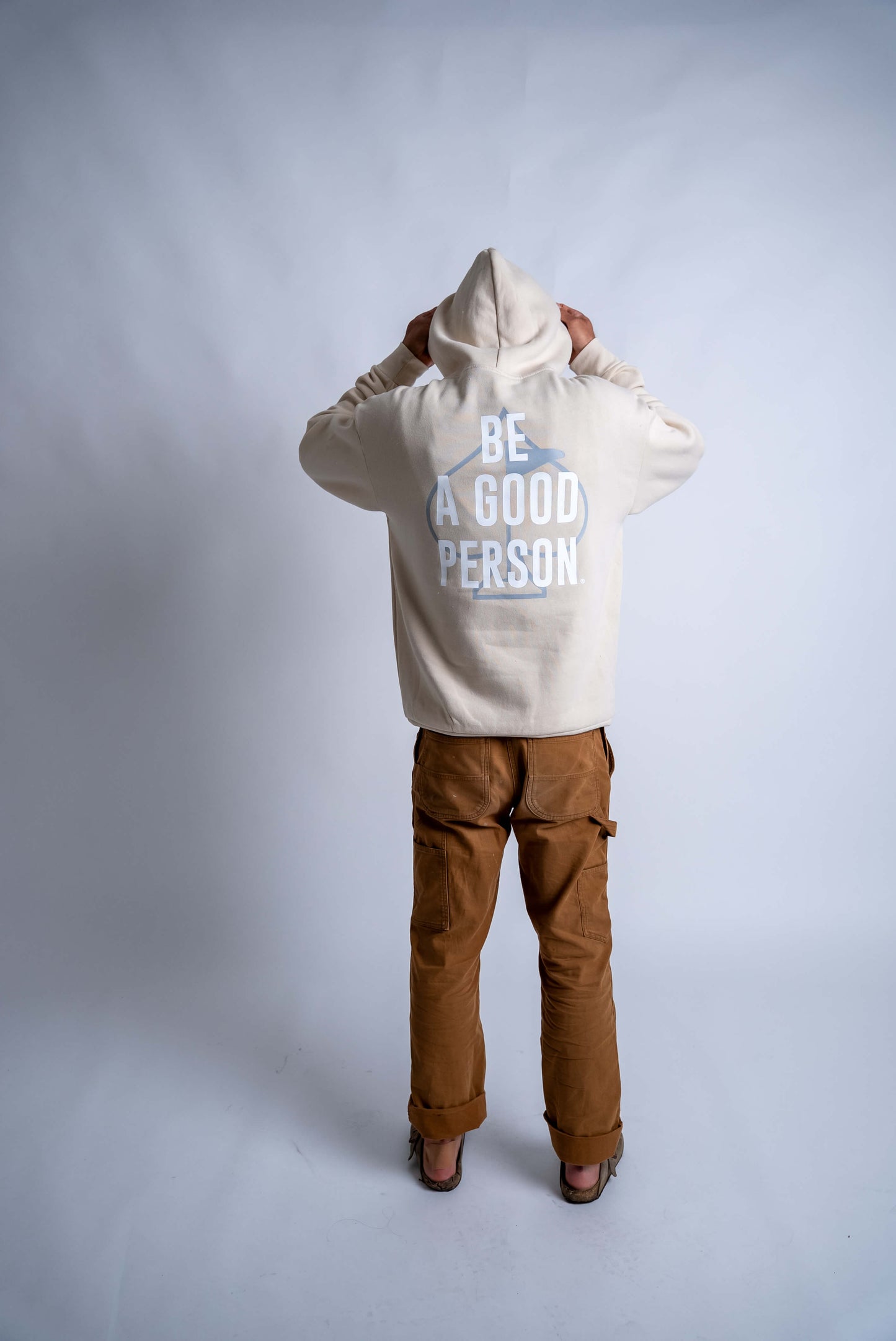 Be A Good Person X Pins and Aces Relax Hood Hoodie - Cream