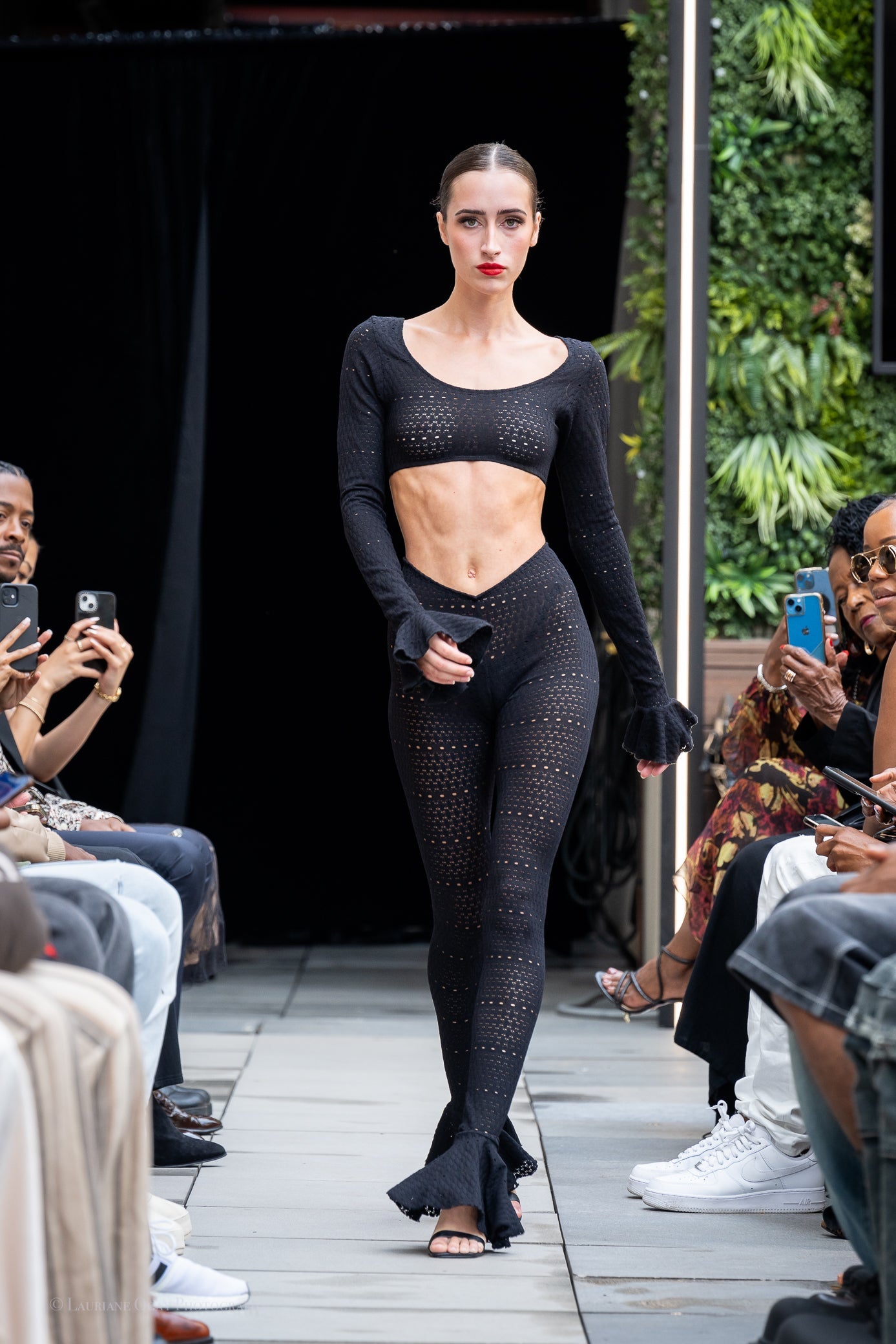 Scarlet Black Lace Knit Set