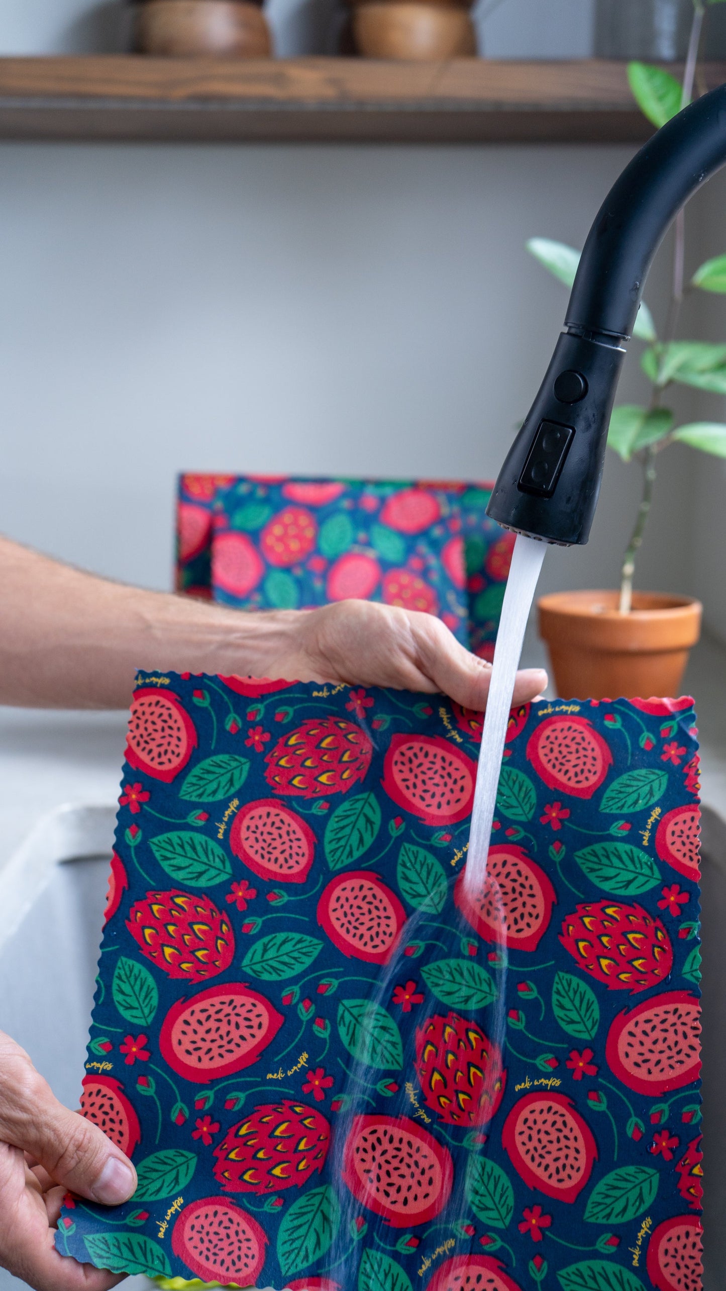 Beeswax Food Wrap - Dragonfruit Print - Concordia Style Boutique