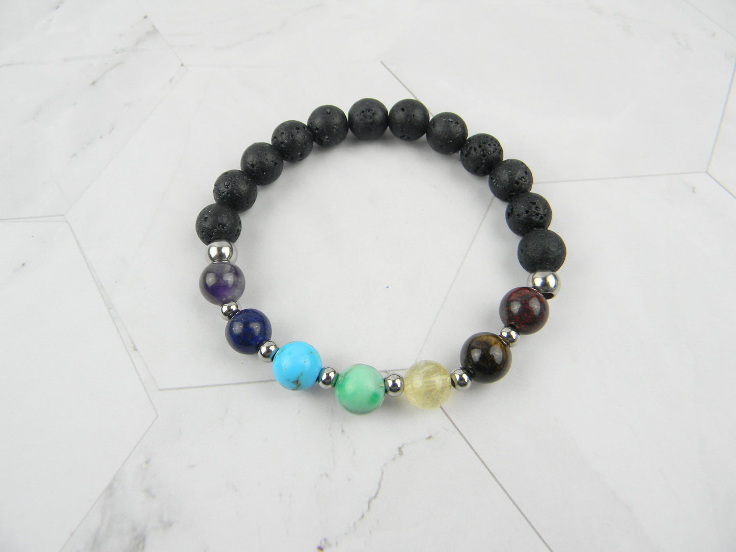 Chakra Energy Bracelet - Yoga & Meditation Mala Stones