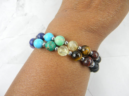 Chakra Energy Bracelet - Yoga & Meditation Mala Stones