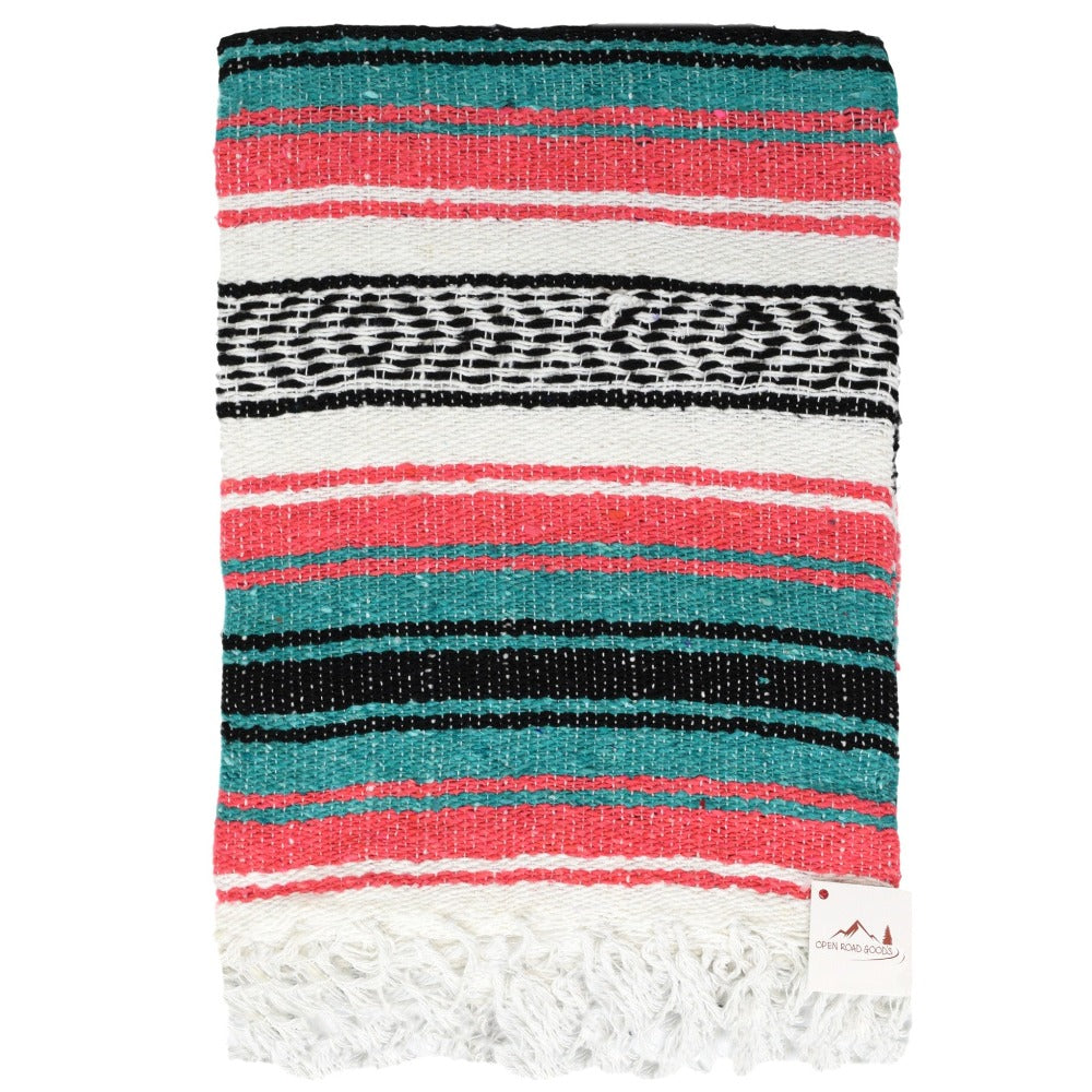 Coral & Sea Green Falsa Yoga Blanket - Concordia Style Boutique