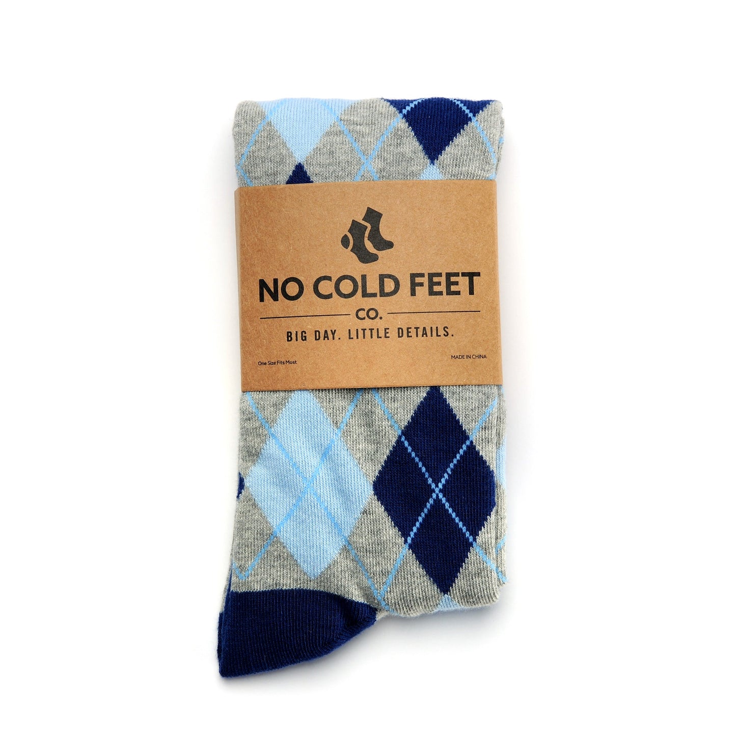 Blue and Grey Argyle Socks