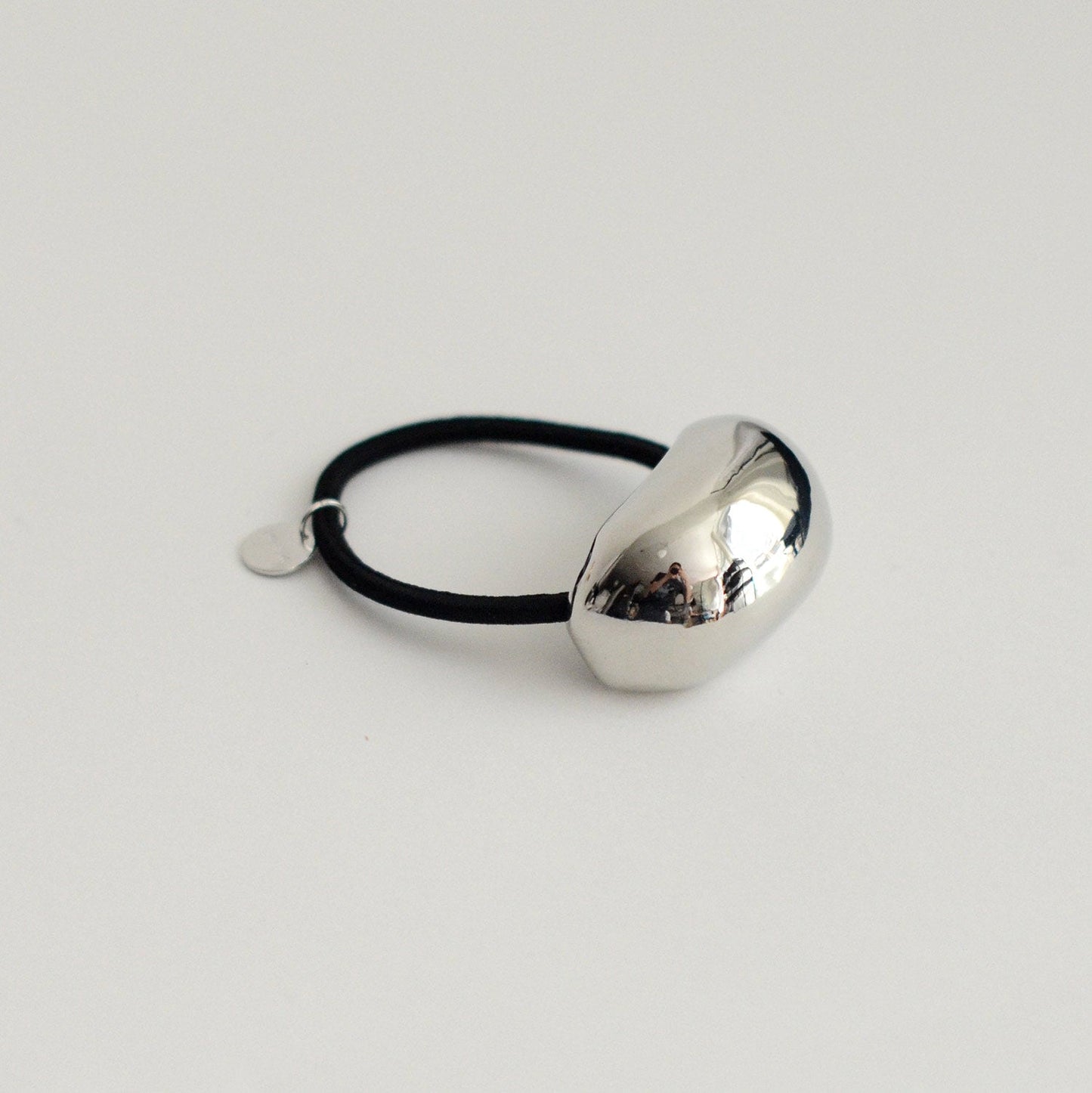 Bold Crescent Metal Cuff Hair Tie | Silver